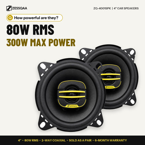 Zessqaa ZQ-4001SPK 4-Inch Car Stereo Speakers