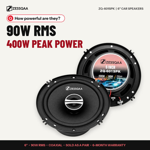 Zessqaa ZQ-601SPK 6-Inch Car Stereo Speakers