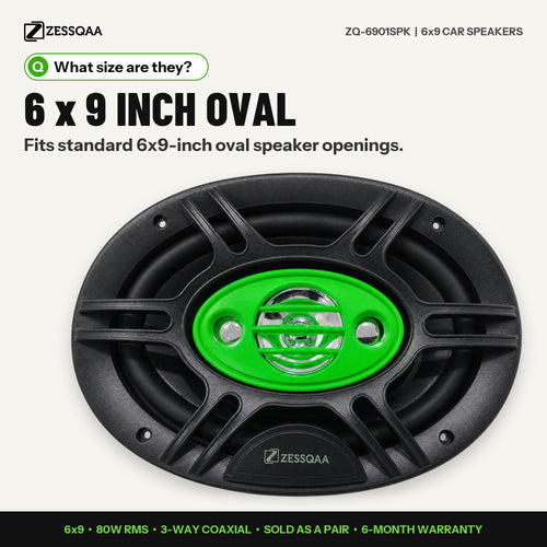 Zessqaa ZQ-6901SPK 6x9 Oval Car Speakers