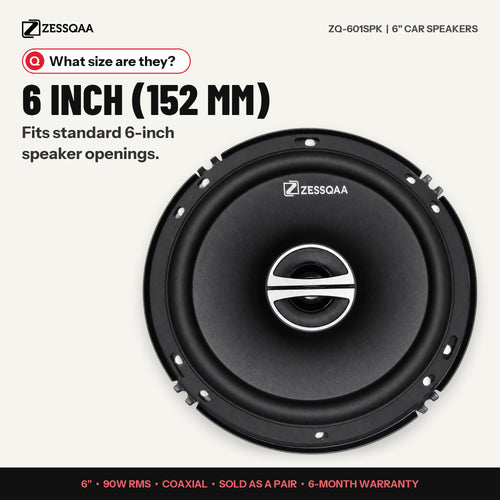Zessqaa ZQ-601SPK 6-Inch Car Stereo Speakers