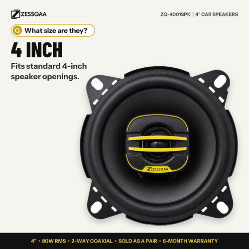 Zessqaa ZQ-4001SPK 4-Inch Car Stereo Speakers