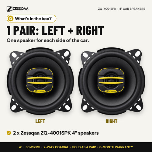 Zessqaa ZQ-4001SPK 4-Inch Car Stereo Speakers