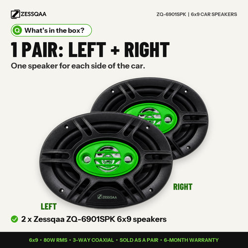 Zessqaa ZQ-6901SPK 6x9 Oval Car Speakers