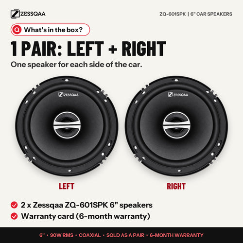 Zessqaa ZQ-601SPK 6-Inch Car Stereo Speakers
