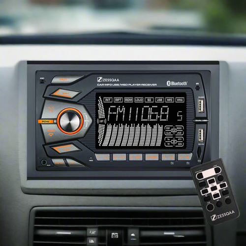Zessqaa ZQ-111DBT Double Din Media Player with Bluetooth, USB & FM