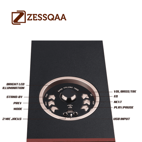 Zessqaa DX-13 10-Inch Double Bluetooth Party Tower Speakers