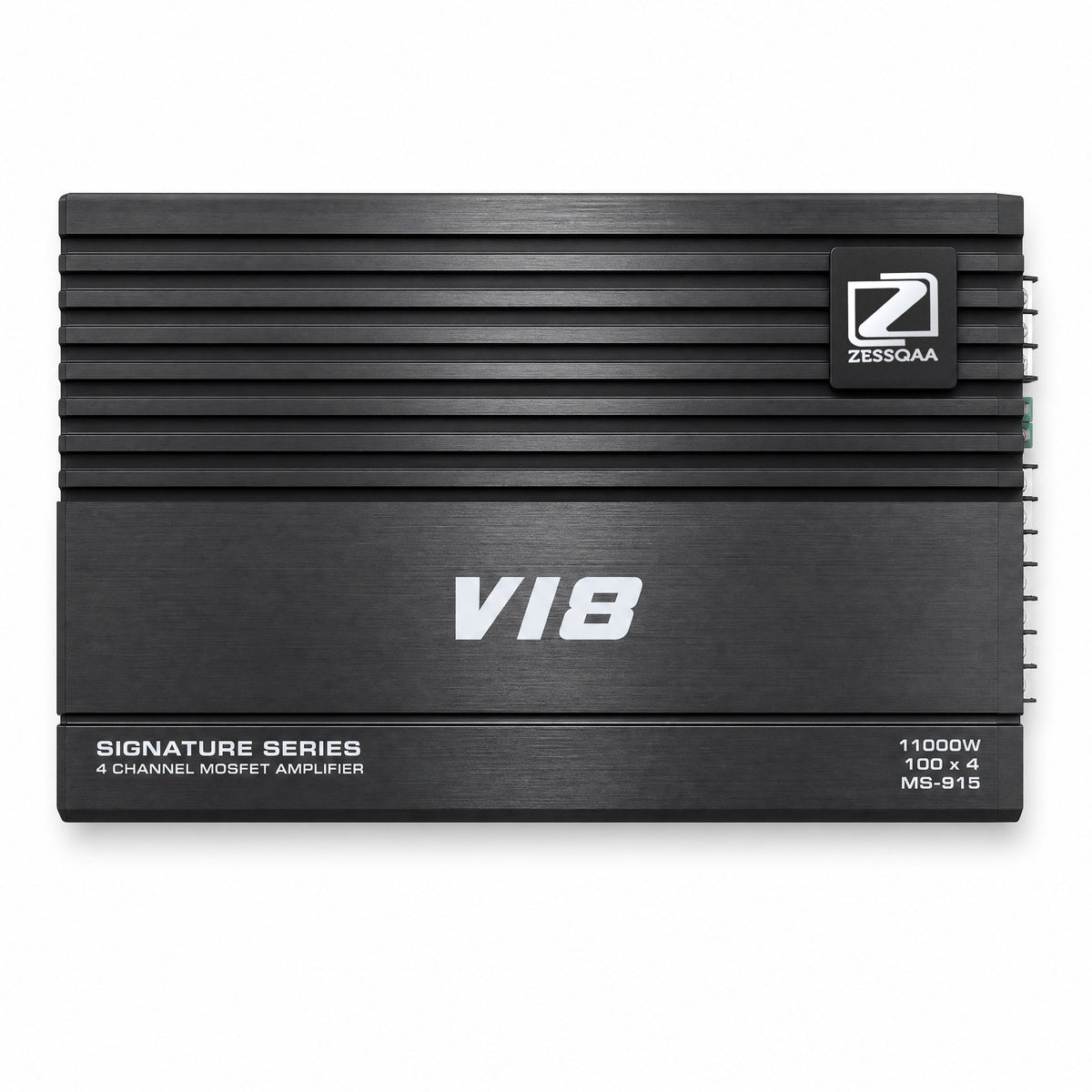 Zessqaa Signature Series 4-Channel Car Amplifier - Double Coil MOSFET, 100W x 4, 11000W Max, Bridgeable