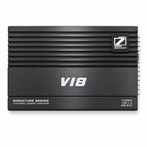 Zessqaa Signature Series 4-Channel Car Amplifier - Double Coil MOSFET, 100W x 4, 11000W Max, Bridgeable