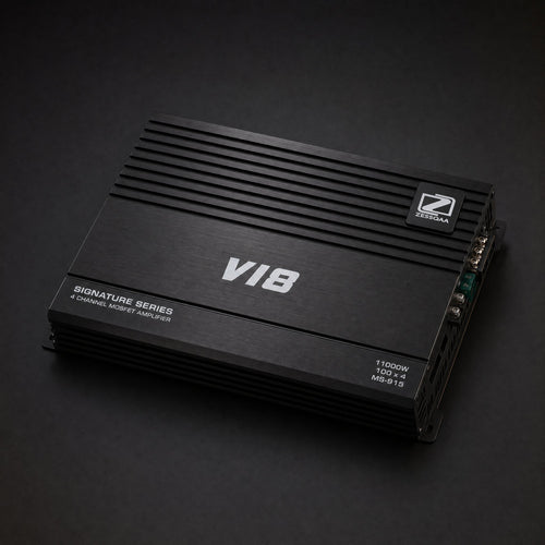 Zessqaa Signature Series 4-Channel Car Amplifier - Double Coil MOSFET, 100W x 4, 11000W Max, Bridgeable