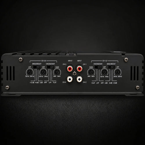 Zessqaa Signature Series 4-Channel Car Amplifier - Double Coil MOSFET, 100W x 4, 11000W Max, Bridgeable