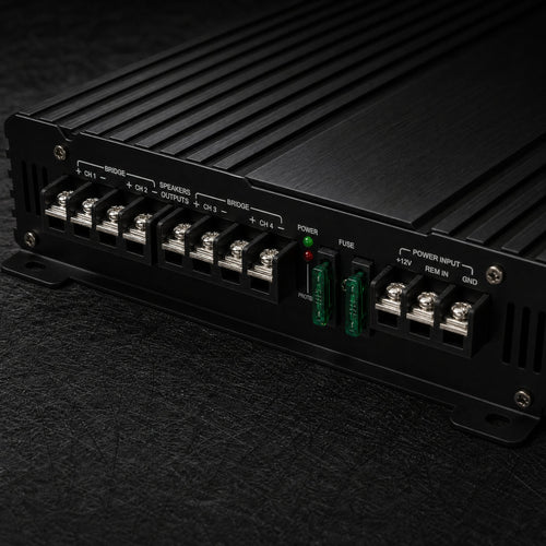 Zessqaa Signature Series 4-Channel Car Amplifier - Double Coil MOSFET, 100W x 4, 11000W Max, Bridgeable