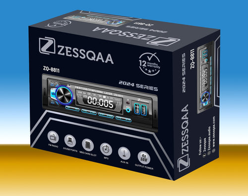 Zessqaa ZQ-8811BT Car Media Player with Bluetooth, FM & Dual USB