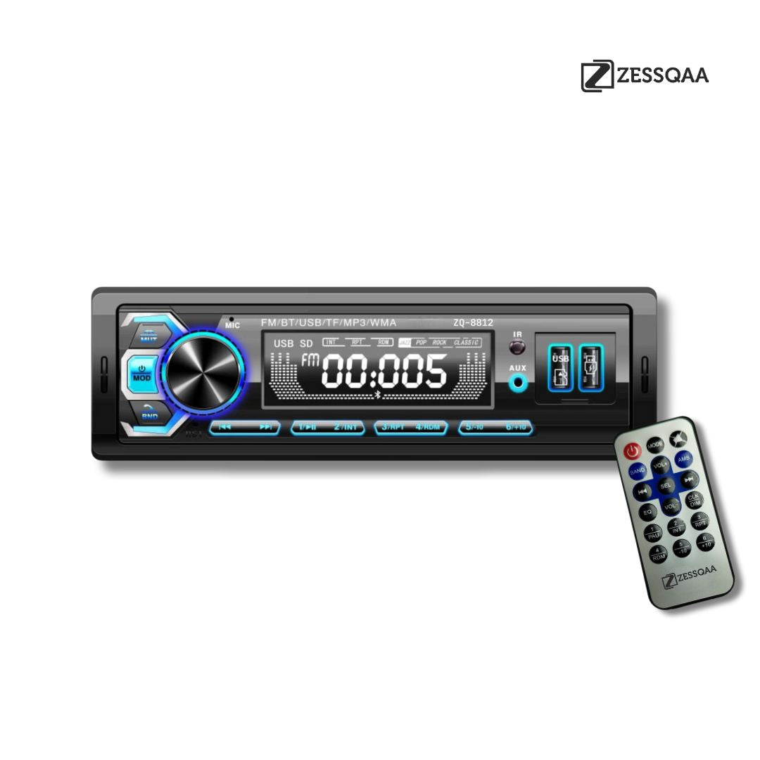 Zessqaa ZQ-8812BT Car Media Player with Bluetooth, FM & Dual USB