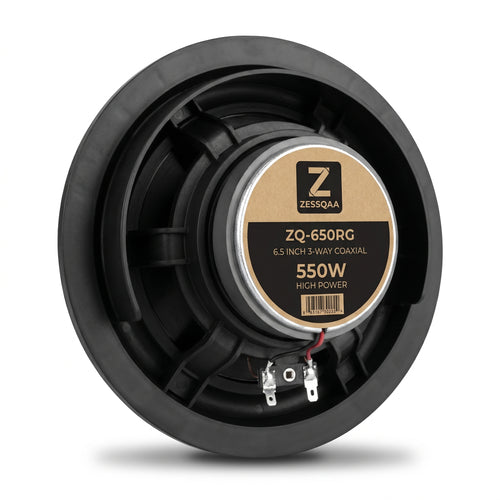 Zessqaa ZQ-650RG 6.5" Rain Guard 3-Way Coaxial Car Speakers (550W, Pair)