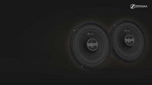 Zessqaa ZQ-650RG 6.5 Inch 3-Way Coaxial Car Speakers, 60W RMS (Pair)