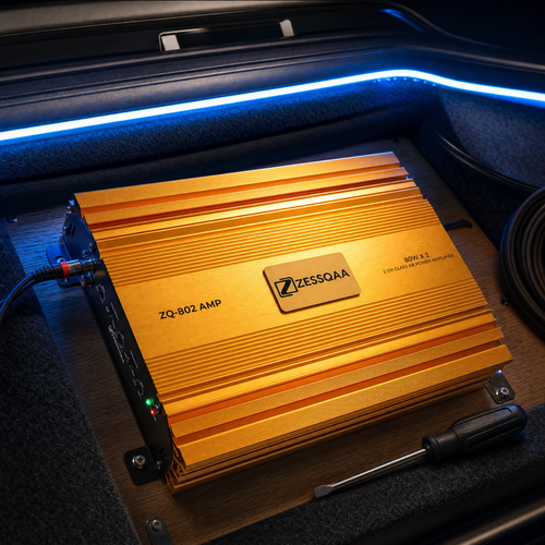 Zessqaa ZQ-802 2-Channel Class AB Car Amplifier