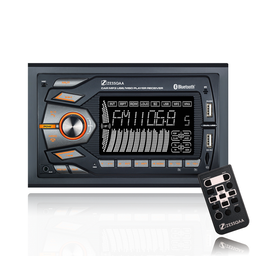 Zessqaa ZQ-111DBT Double Din Media Player with Bluetooth, USB & FM