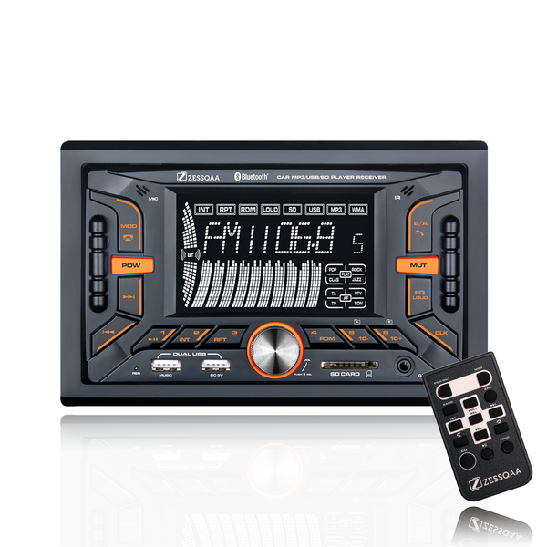 Zessqaa ZQ-222DBT Double Din Media Player with Bluetooth, USB & FM