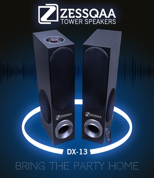 Zessqaa DX-13 Double Tower Speaker with Bluetooth